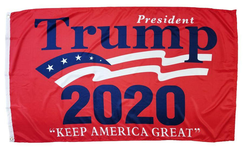 President Trump 2020 (RED) 12"x18" Flag ROUGH TEX® 100D W/ Grommets