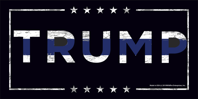 Trump Blue Lettering Trump Blue Line Bumper Sticker