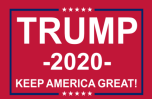Trump 2020 (KAG) Red 11"x18" Car Flag ROUGH TEX® Nylon