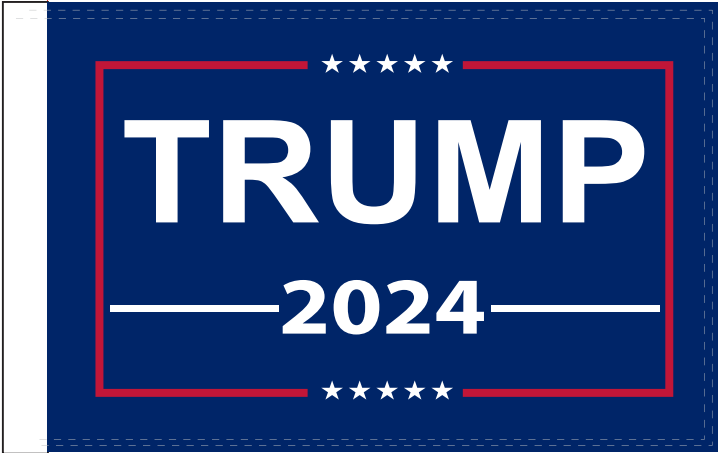 Trump 2024 Navy Blue 4'x6' Flag ROUGH TEX® 100D