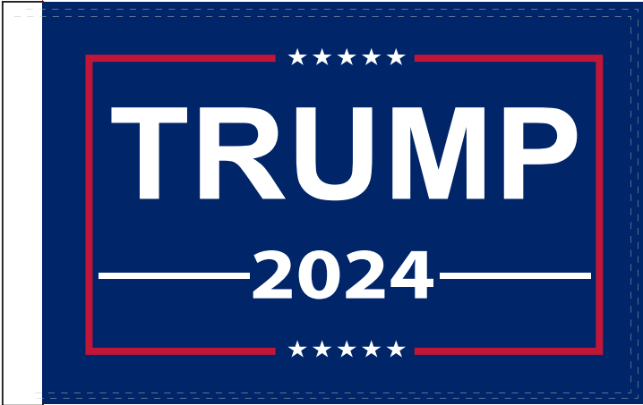 Trump 2024 Navy Blue 3'x5' Flag ROUGH TEX® 100D