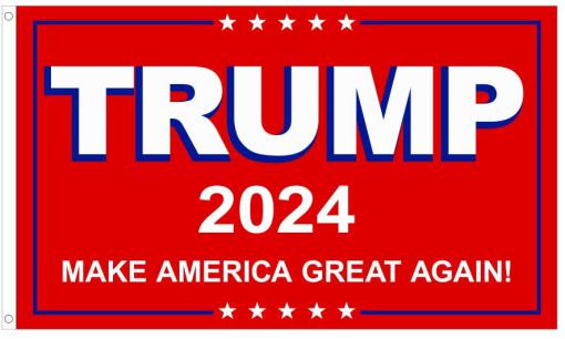 Trump 2024 Make America Great Again Red 3'x5' Nylon Flag ROUGH TEX® 150D