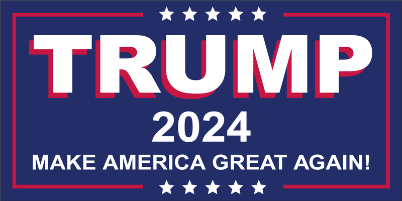 Trump 2024 MAGA (Blue) - Bumper Sticker