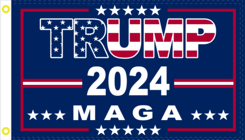 Trump 2024 USA MAGA 3'X5' Double Sided Flag ROUGH TEX® 100D