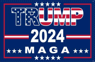 Trump 2024 MAGA! USA 12"x18" Double Sided Flag With Grommets ROUGH TEX® 100D