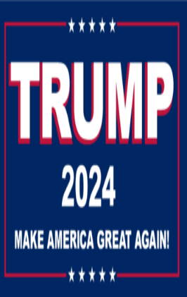 Trump 2024 Make America Great Again Navy Blue 3'x5' Nylon Flag ROUGH TEX® 68D