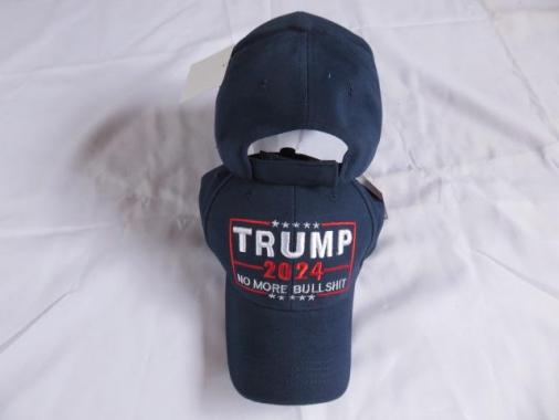 Trump 2024 No More Bullshit Navy Cap