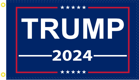 Trump 2024 Navy Blue 3'X5' Flag ROUGH TEX® 100D