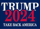 Trump 2024 Take Back America Navy Blue 12"x18" Double Sided Flag With Grommets ROUGH TEX® 100D