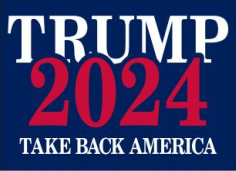 Trump 2024 Take Back America Navy Blue 12"x18" Double Sided Flag With Grommets ROUGH TEX® 100D