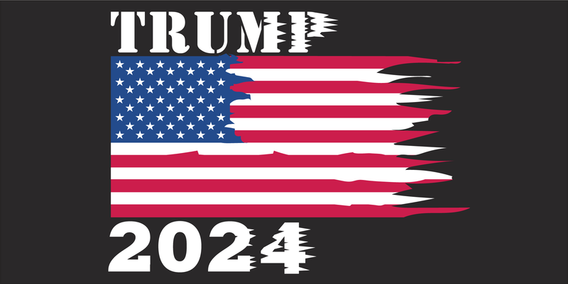 Trump 2024 USA Torn - Bumper Sticker