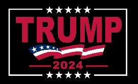 Trump 2024 USA Black 3'X5' Flag ROUGH TEX® 68D Nylon