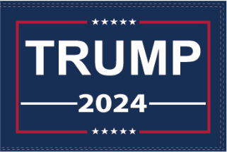 Trump 2024 12"x18" Stick Flag ROUGH TEX® 100D 30" Wooden Stick