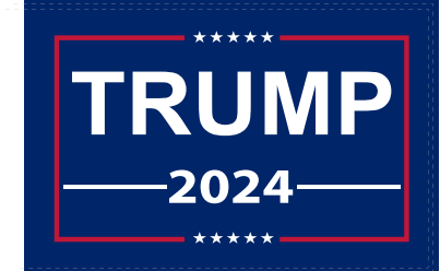 Trump 2024 Navy Blue 3'X5' Flag ROUGH TEX® 100D