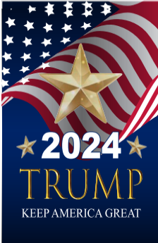 Trump 2024 Keep America Great 12"x18" Double Sided Garden Flag ROUGH TEX® 100D