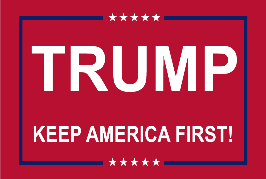 Trump 2024 Keep America First (Red) Car Flag 12"x18" Nylon DBL Sided