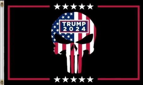 Trump 2024 Punisher 3'X5' Double Sided Flag ROUGH TEX® 100D
