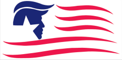 Trump Wavy Bumper Sticker USA