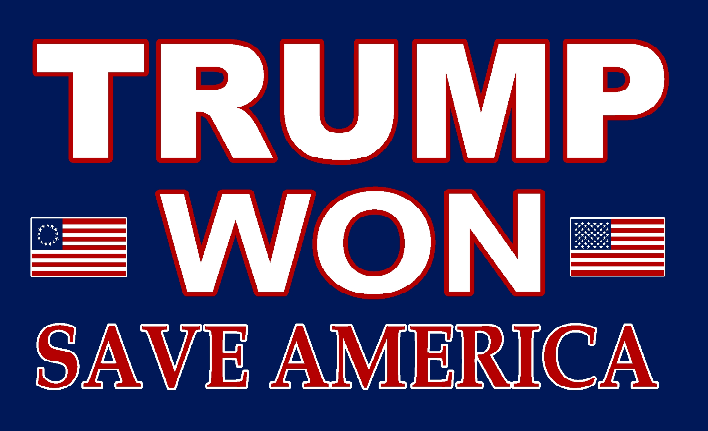 Trump Won Save America USA Navy Blue 3'x5' Nylon Flag ROUGH TEX® 150D