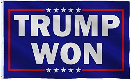 Trump Won Navy Blue 4'x6' Flag ROUGH TEX® 100D