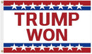 Trump Won White 3'X5' Flag ROUGH TEX® 100D 2024 Official Design MAGA Nation
