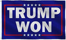 Trump Won Navy Blue 5'x8' Flag ROUGH TEX® 100D