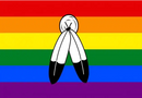 Two Spirit Rainbow Pride 4"x6" Desk Stick Flag Rough Tex® 68D