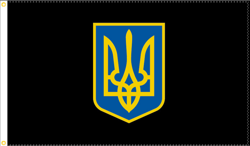 3'X5' Ukraine Trident Blackout Resistance Flag 100D Rough Tex ®