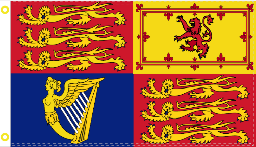 Royal Standard of the United Kingdom 3'X5' Flag ROUGH TEX® 100D UK Royal Standard
