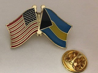 USA Bahamas Friendship Flag Lapel Pin