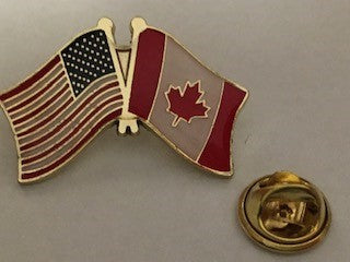 USA Canada Friendship Flag Lapel Pin