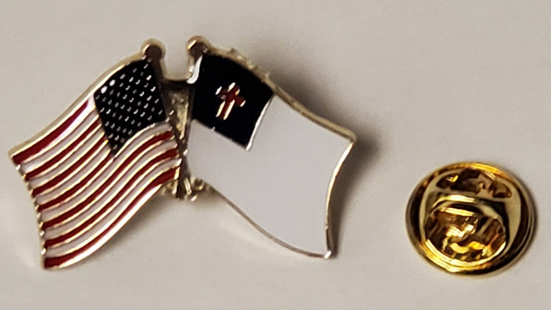 USA Christian Friendship Flag Lapel Pin