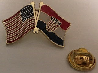 USA Croatia Friendship Flag Lapel Pin