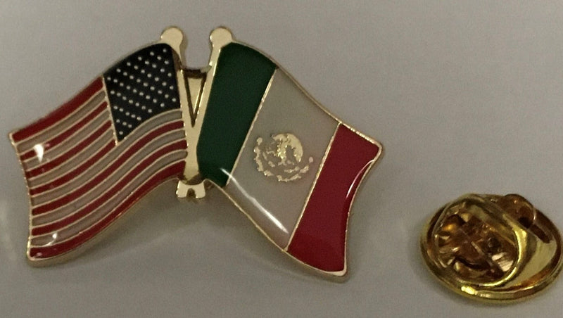 USA Mexico Friendship Flag Lapel Pin