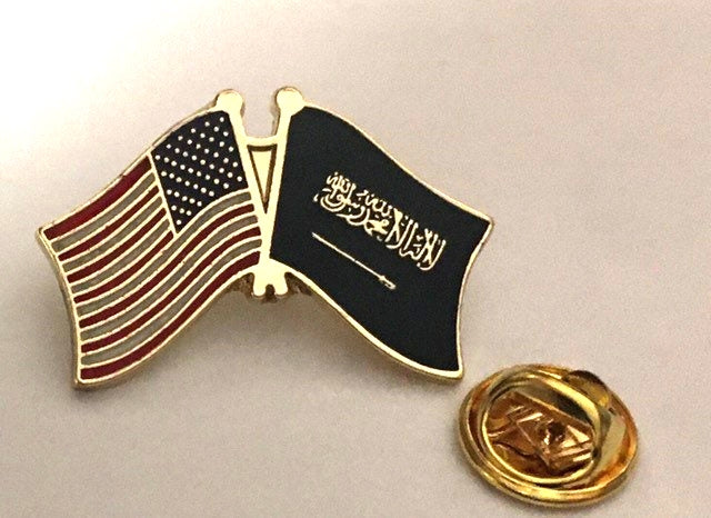 USA Saudi Friendship Flag Lapel Pin