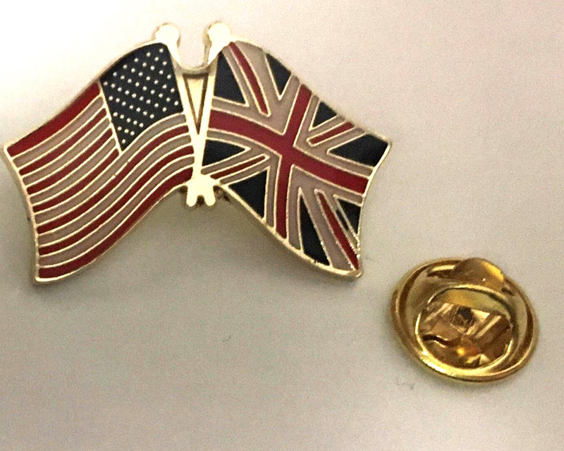 USA United Kingdom Friendship Flag Lapel Pin