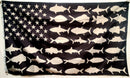 3'X5' 100D American blackout beach life flag USA Fishing