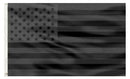 American Black 3x5 USA Blackout Tactical Embroidered 3'X5' Flag Rough Tex® 600D