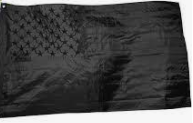 United States of America Blackout 3'x5' Embroidered Flag ROUGH TEX® 210D Oxford Nylon