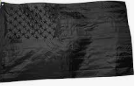 USA Blackout 3'x5' Embroidered Flag ROUGH TEX® 600D Oxford Nylon