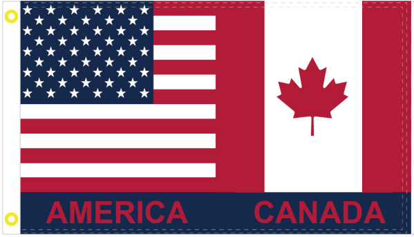 America Canada 3'X5' Flag ROUGH TEX® 100D