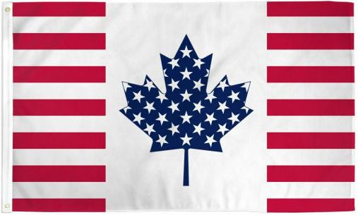 USA Canada 12"x18" Stick Flag ROUGH TEX® 68D 24" Wooden Stick
