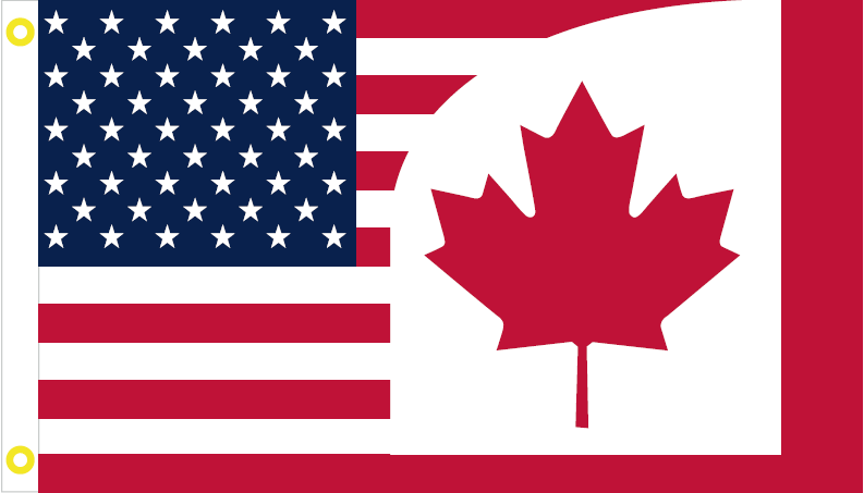 USA Canada 3'X5' Flag ROUGH TEX® 100D