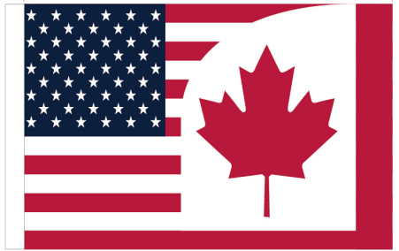 USA Canada 12"x18" Stick Flag ROUGH TEX® 100D 30" Wooden Stick