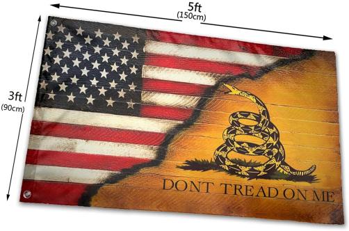 USA Gadsden Blend 3'X5' Flag ROUGH TEX® 100D