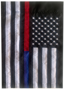 USA First Responder 12"x18" Embroidered Flag ROUGH TEX® 210D Oxford Nylon Boat Flag