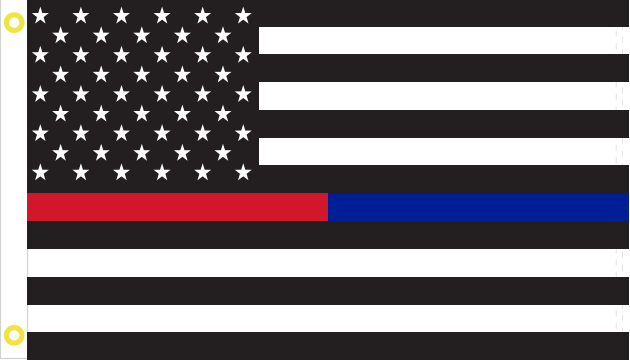 USA (Fire Police Memorial) 3'X5' Flag ROUGH TEX® 68D