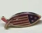 USA Christian Fish Lapel Pin