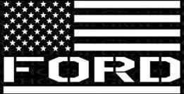 Ford USA Black Bumper Sticker