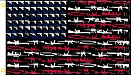 USA Guns 3'X5' Flag ROUGH TEX® 100D